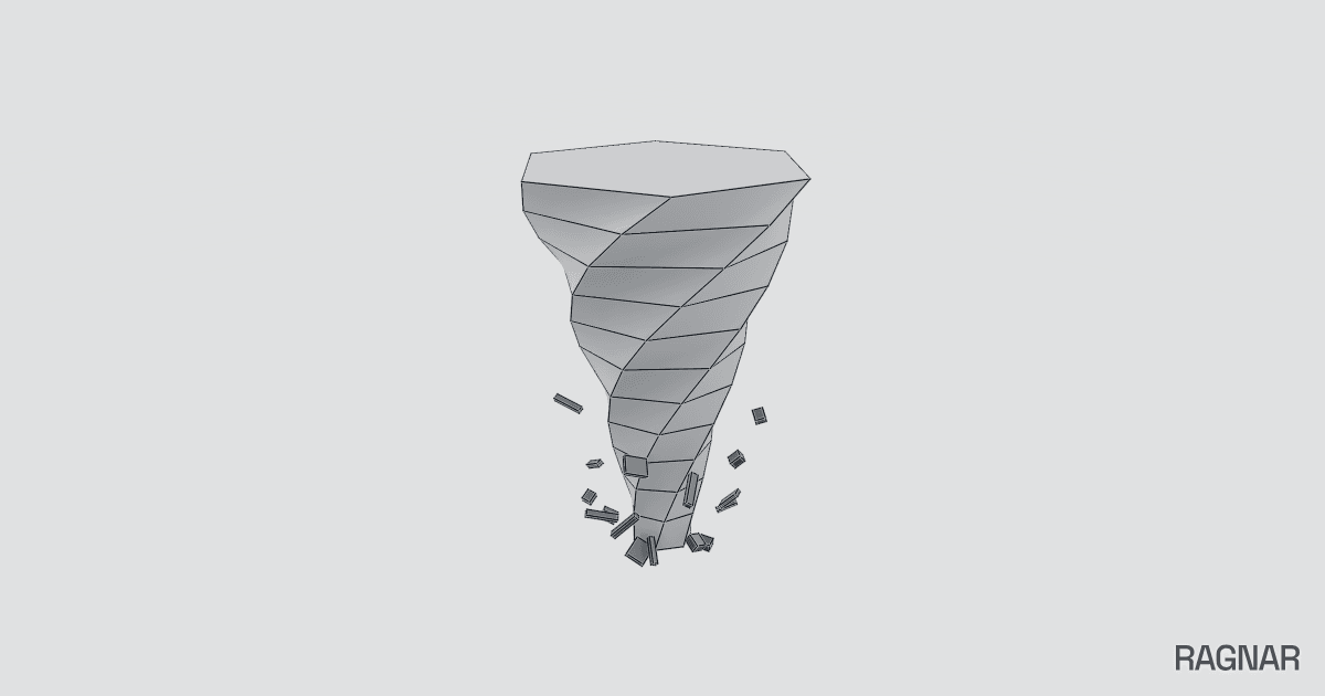 Low poly tornado