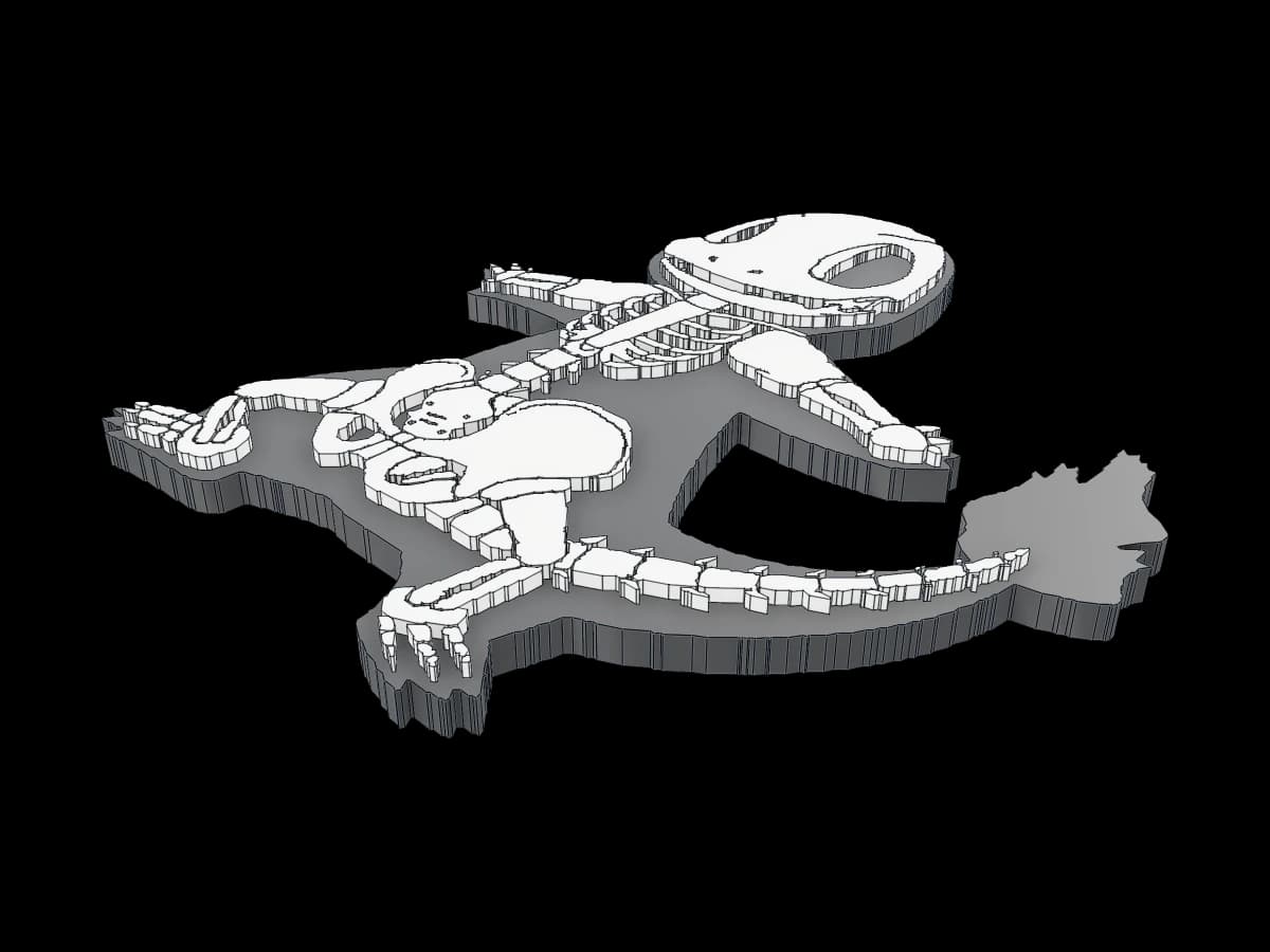 Charmander Skeleton Relief