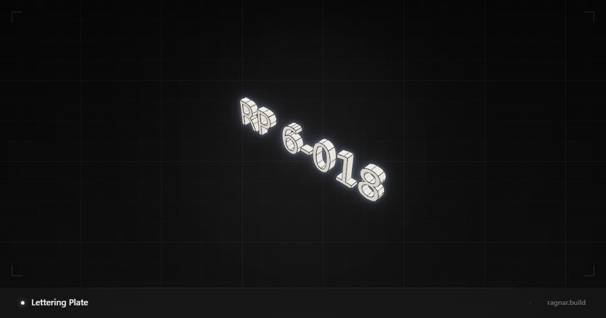 3D Text Sign