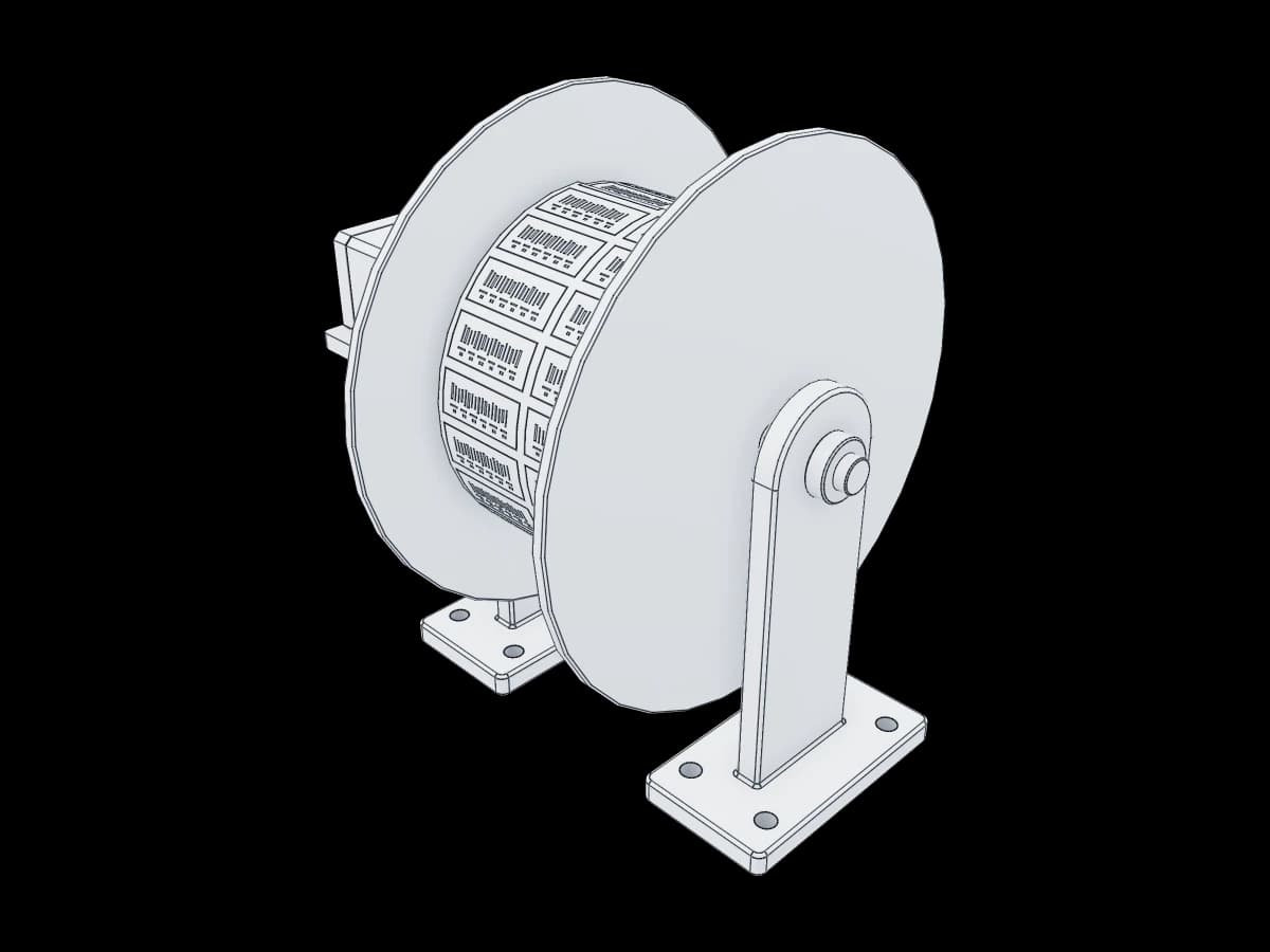 Sticker Reel Assembly