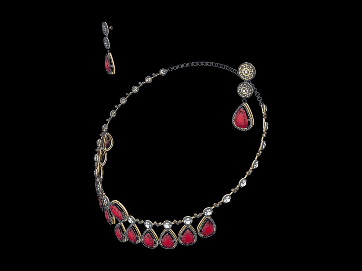 Ruby Jewelry Set