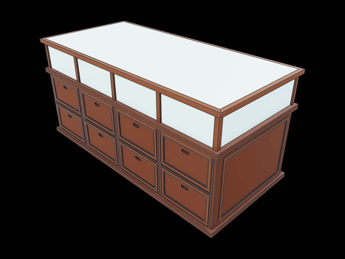 Walnut Display Counter