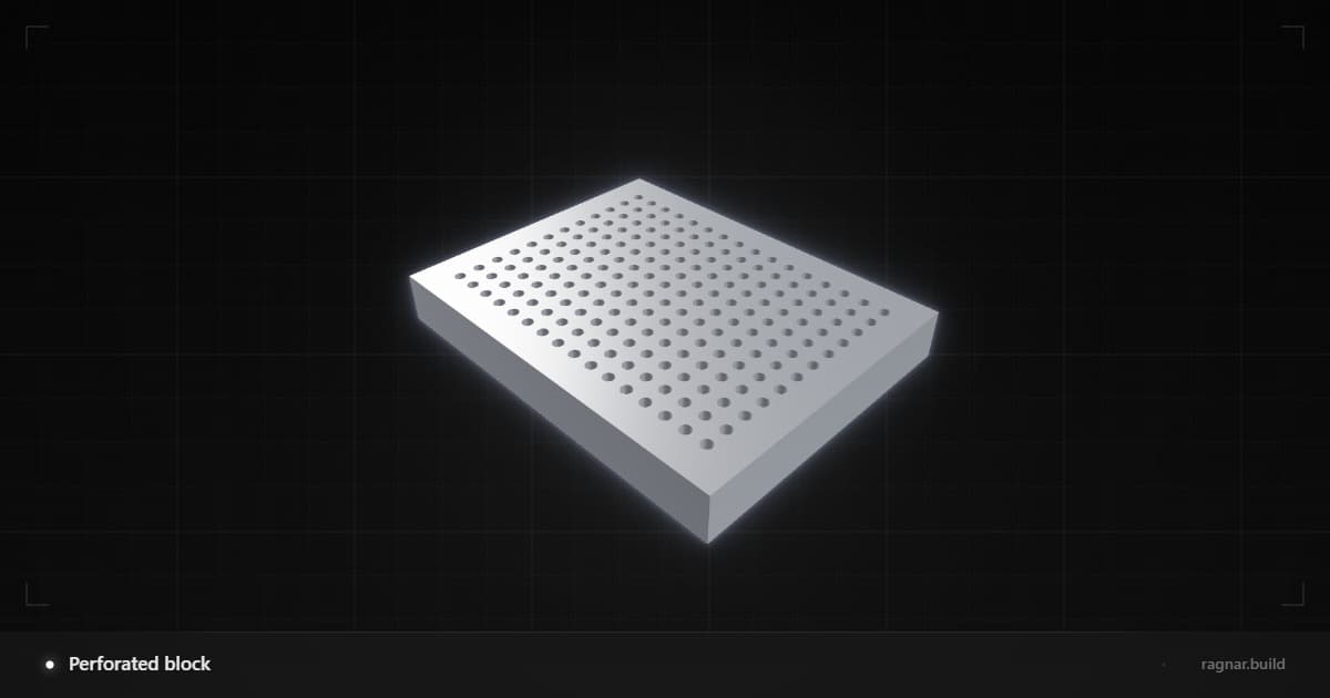 Perforated block