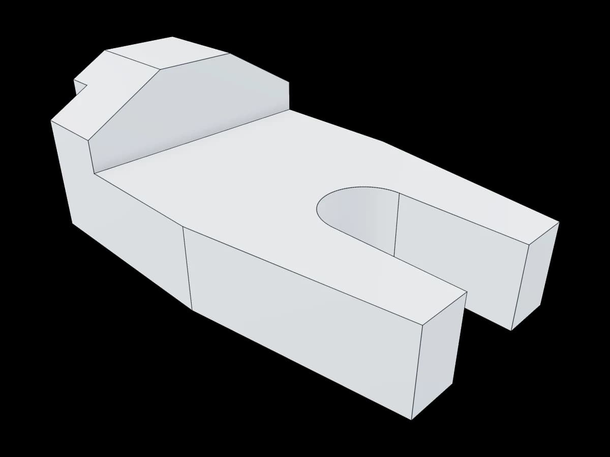 Forked Steel Block