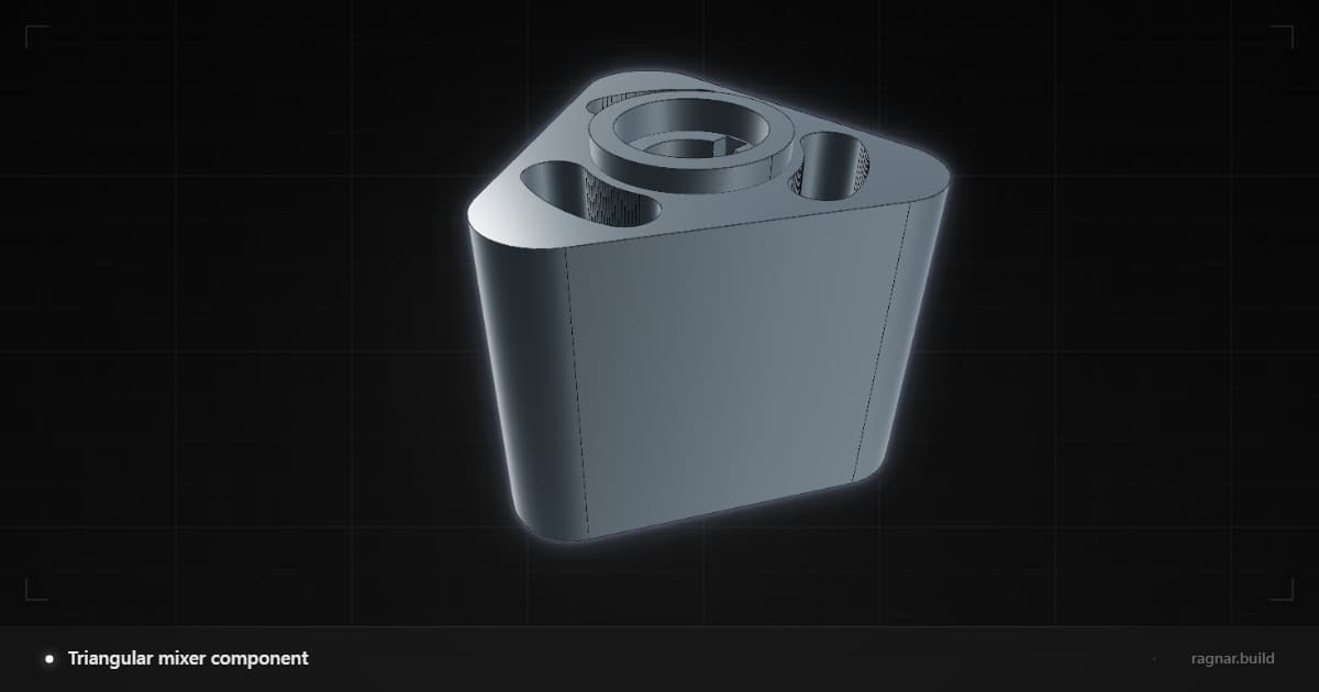 Triangular mixer component