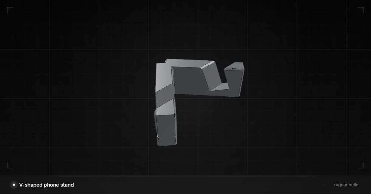 Simple V-shaped phone stand