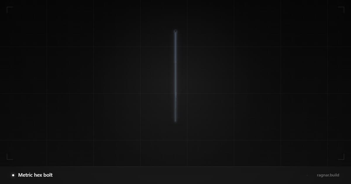 Metric hex bolt