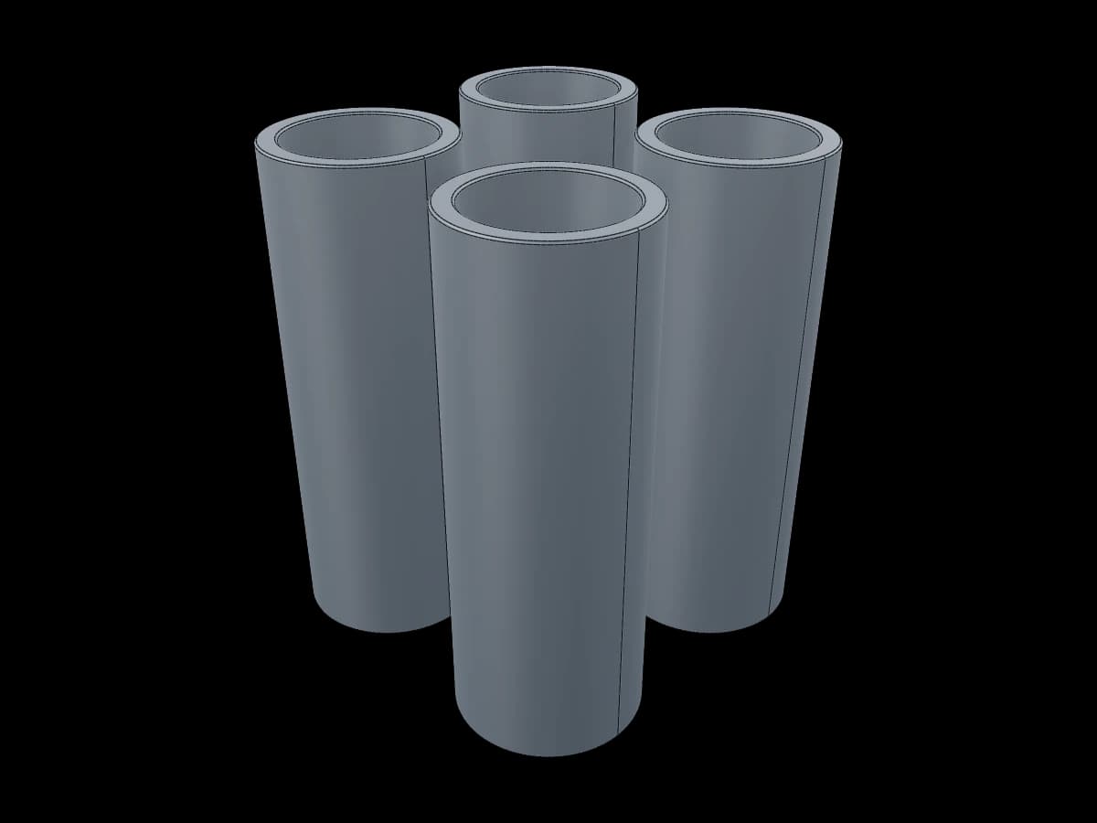 Cylinder Table Feet Extensions