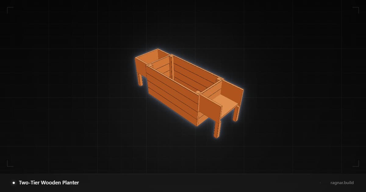 Two-Tier Wooden Planter
