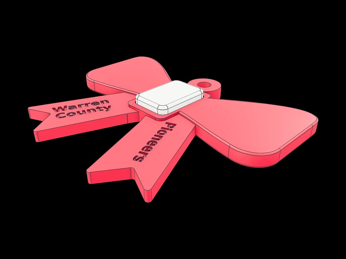 Cheerleader Bow Keychain