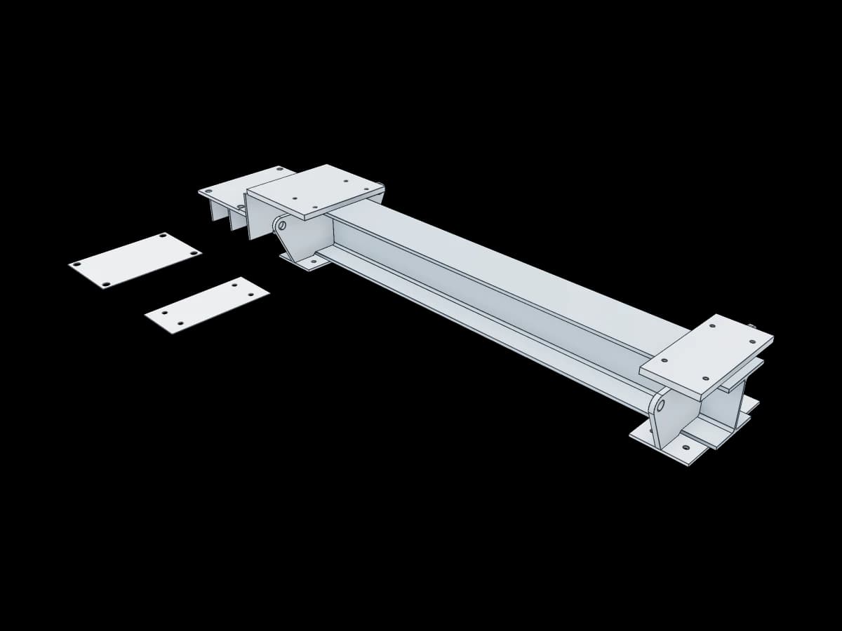 Industrial discharge roll frame