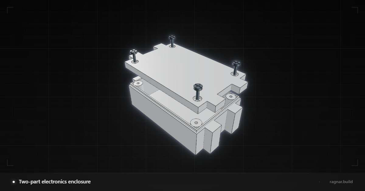 Two-part electronics enclosure