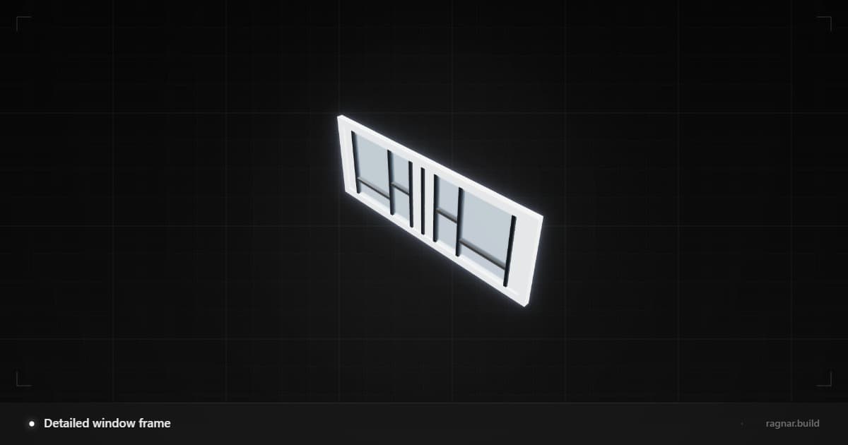 Detailed window frame