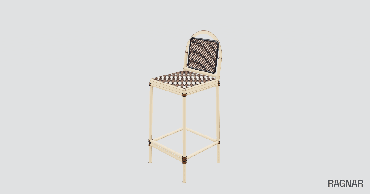 Woven Rattan Bar Stool