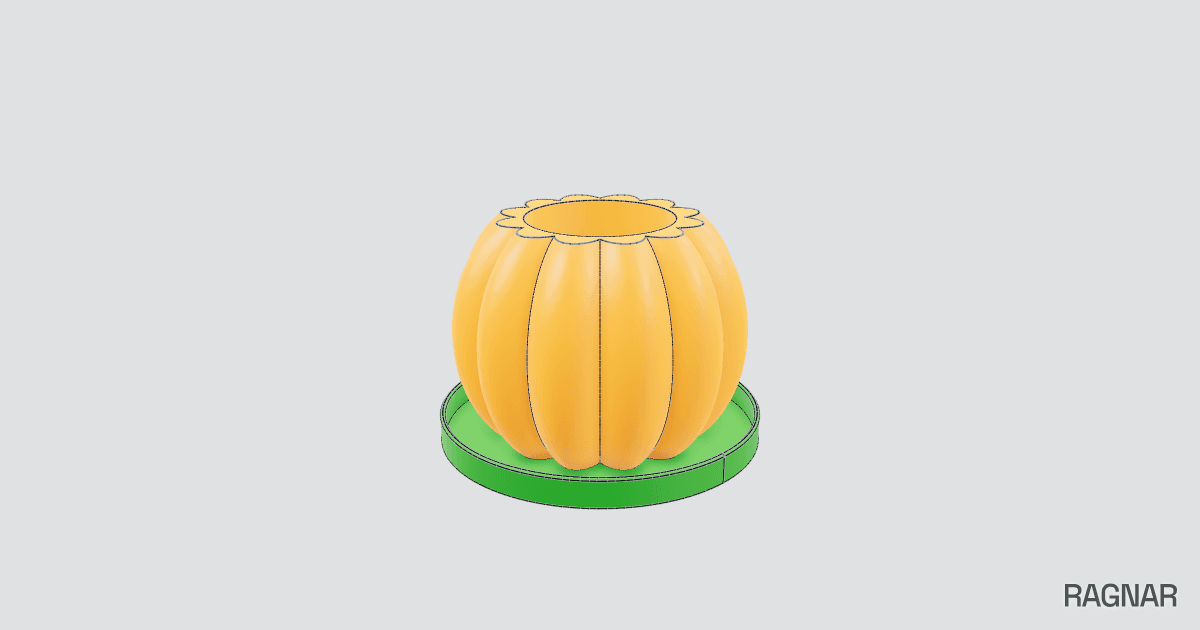 Pumpkin planter