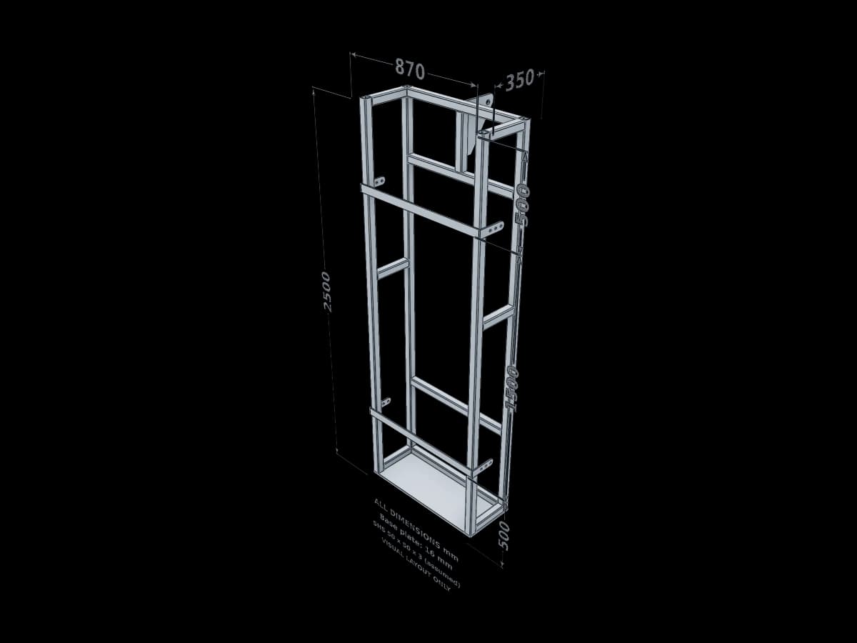 Industrial Equipment Rack Frame