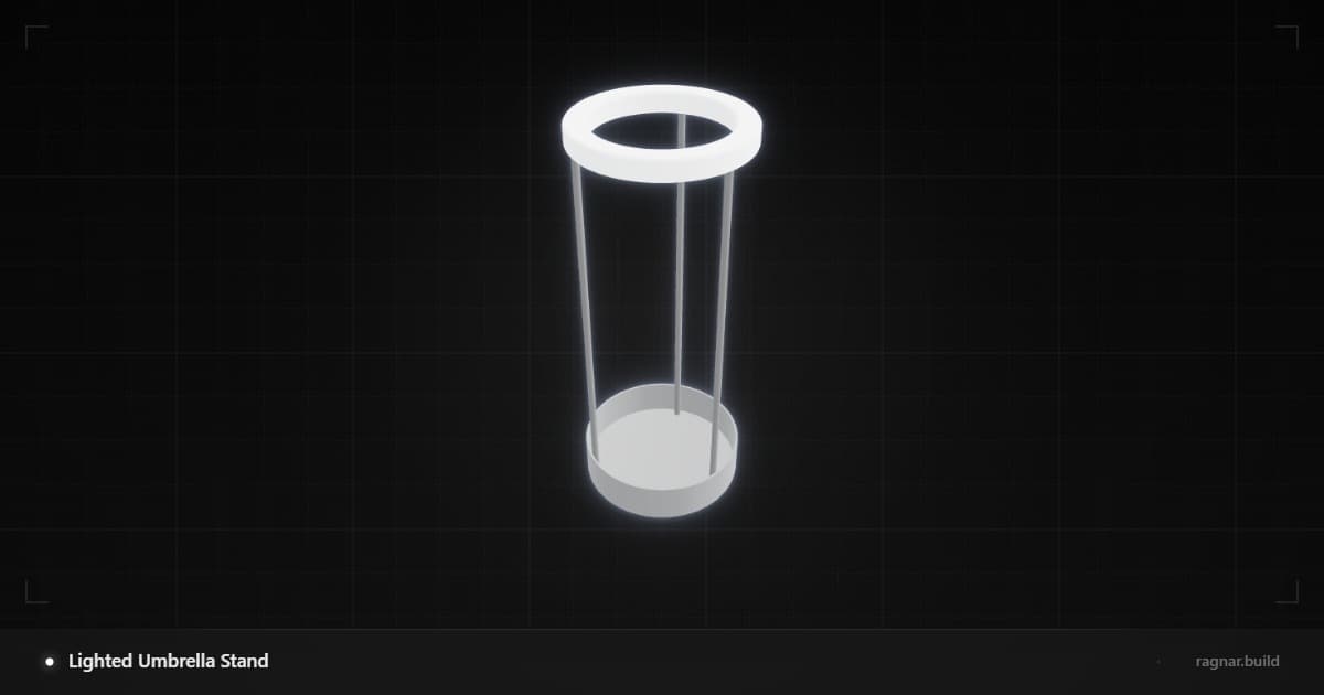 Lighted Umbrella Stand