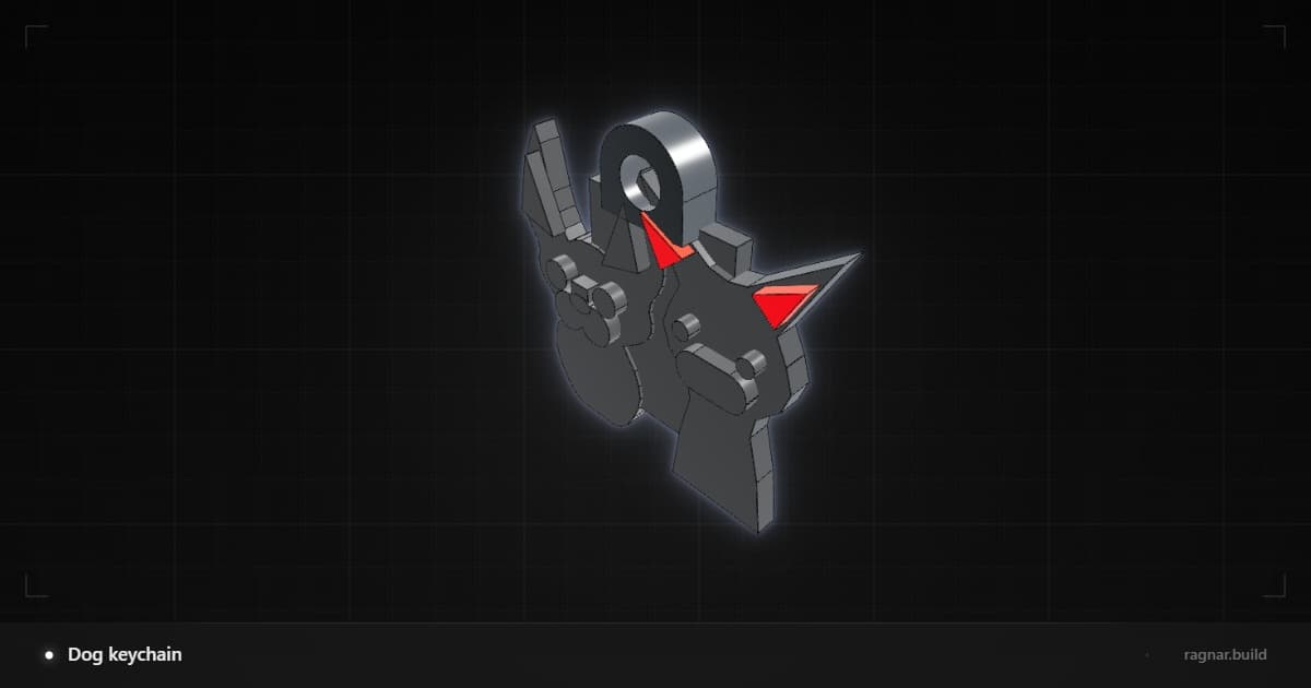 Dog keychain