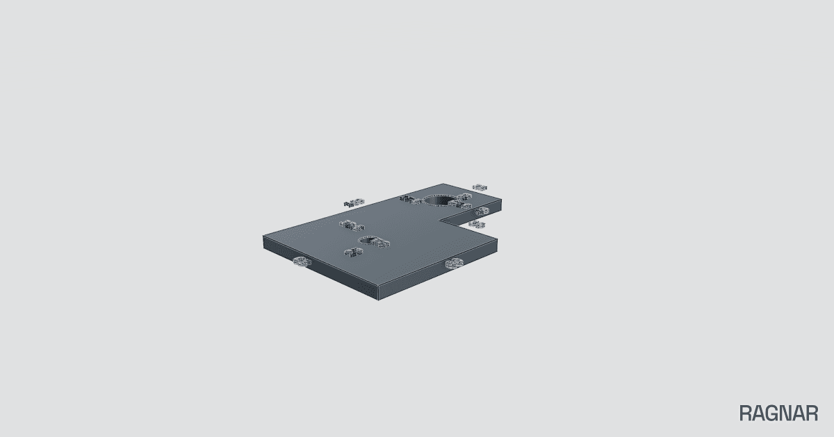 L-shaped mounting plate