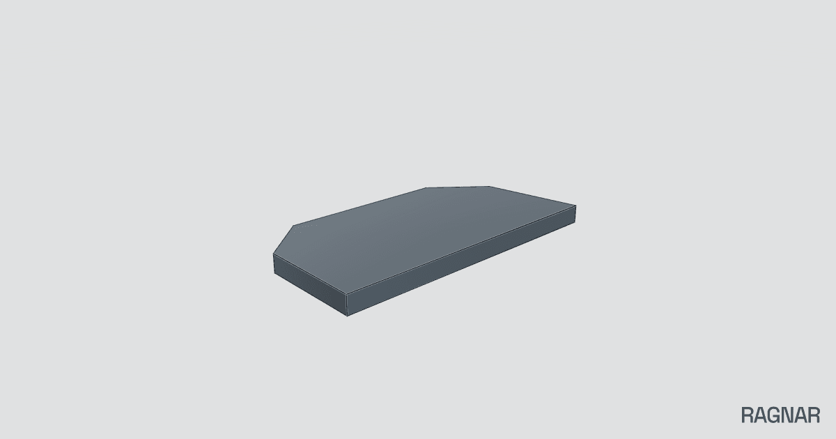 Rectangular metal plate