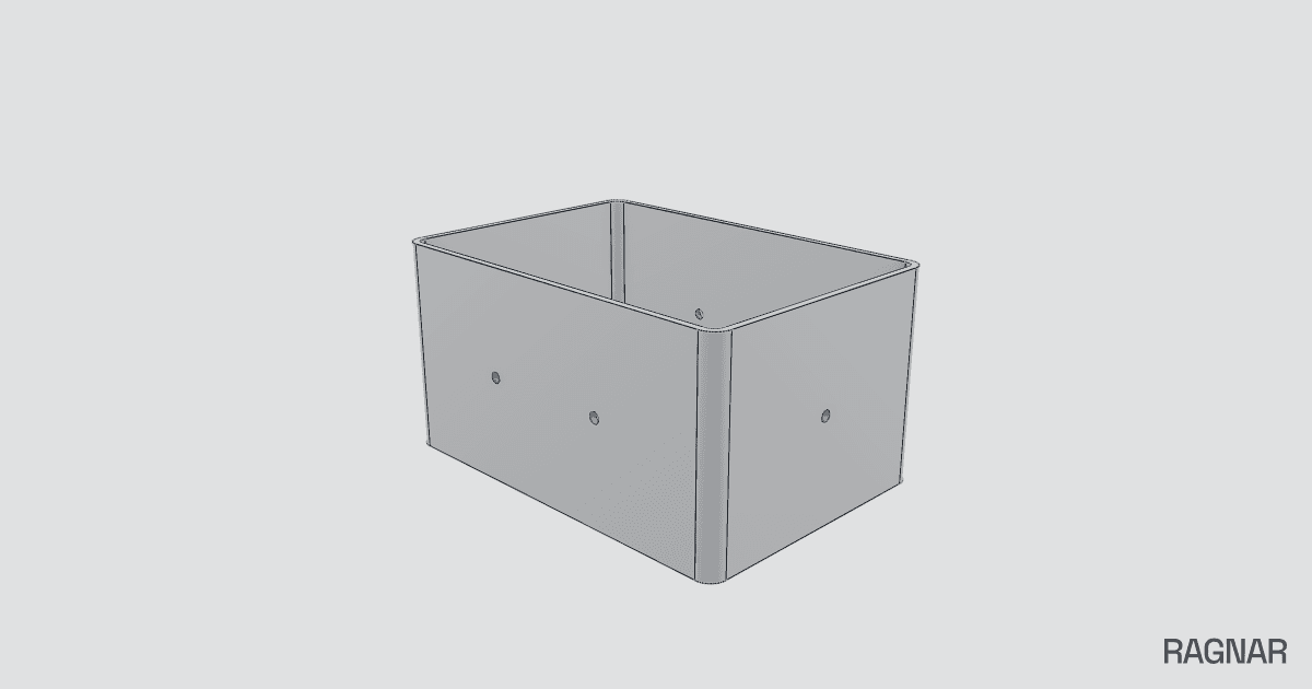 Rounded rectangular box