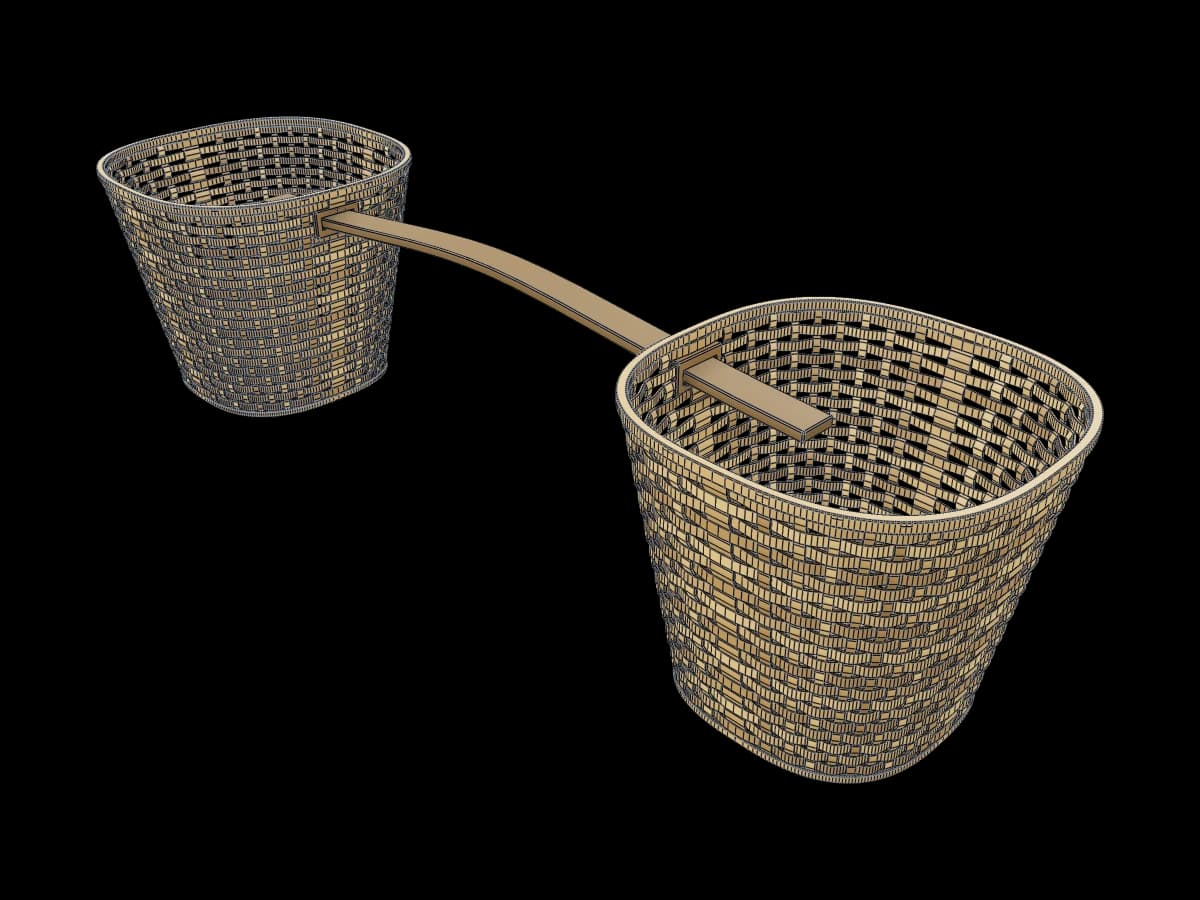 Twin Bamboo Baskets
