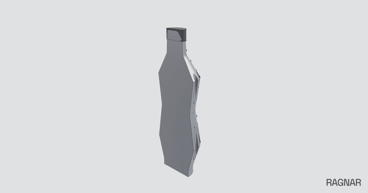 Glass beverage bottle