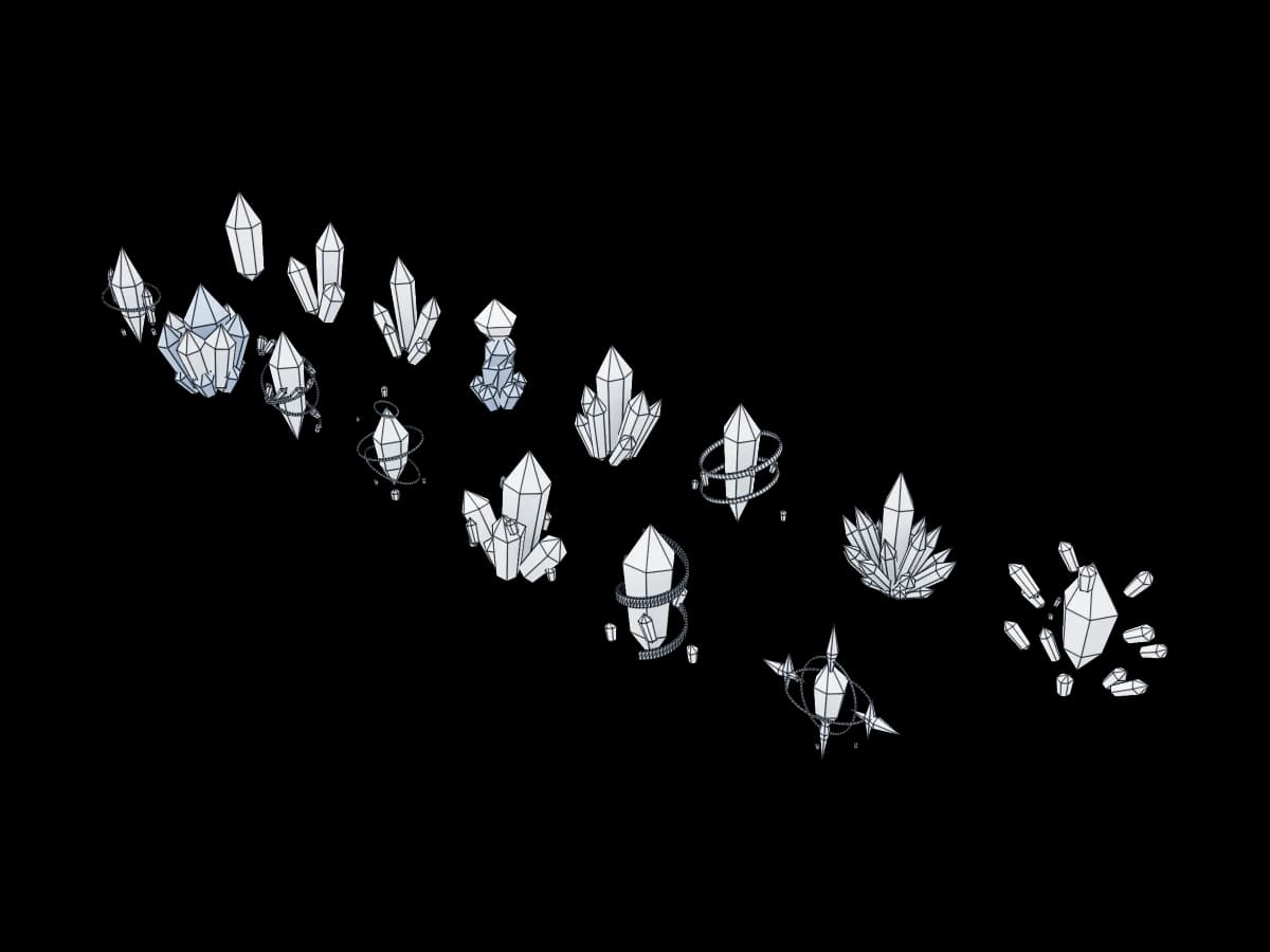 Geometric Crystal Sculptures