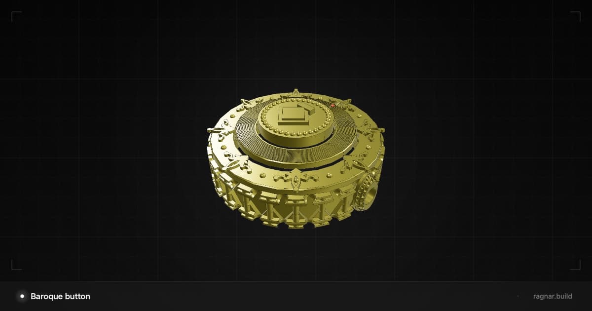 Ornate Brass Compass Case