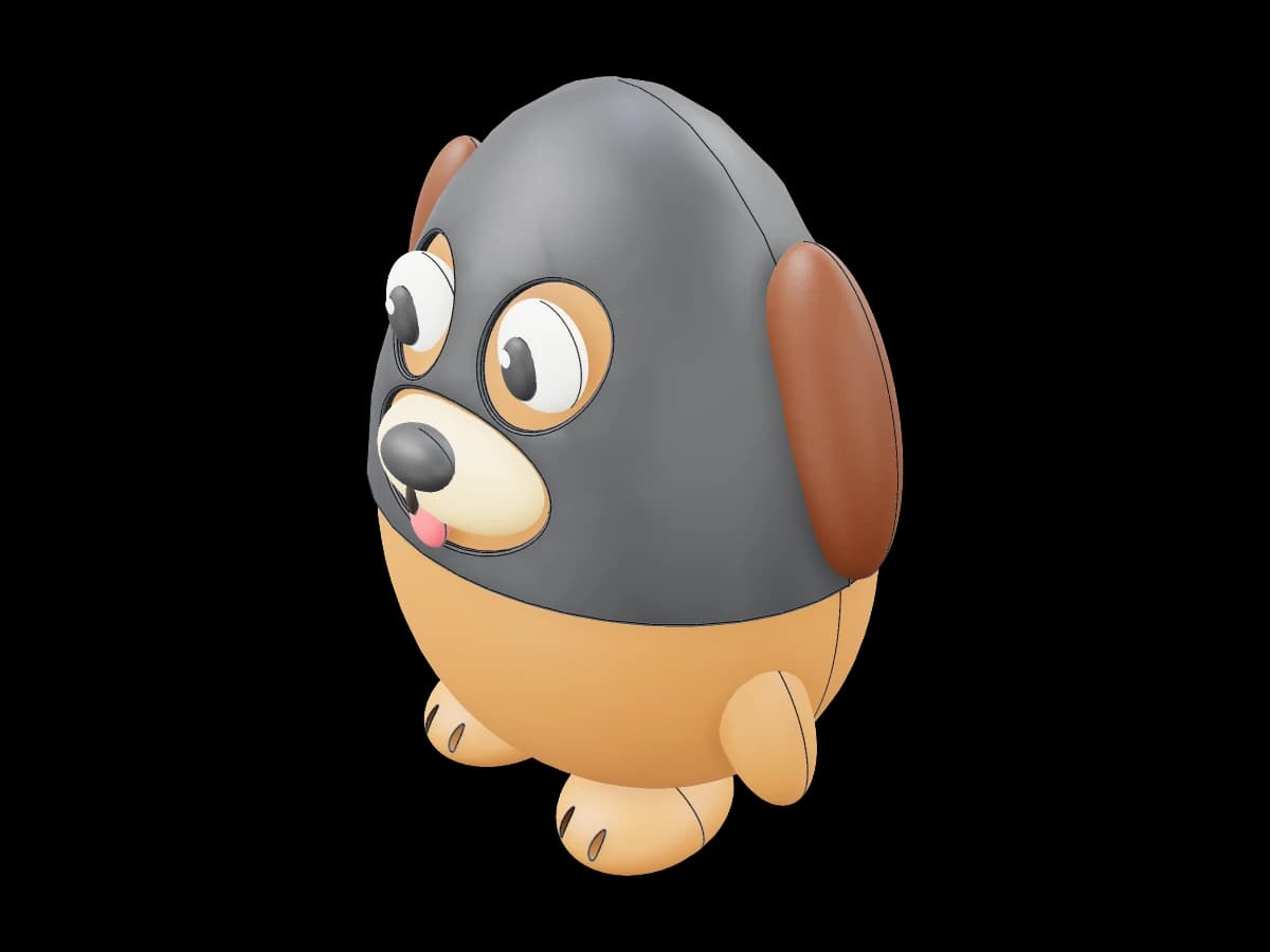 Egg Shaped Masked Dog