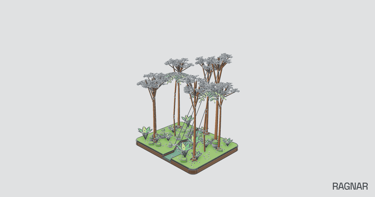 Lush jungle landscape