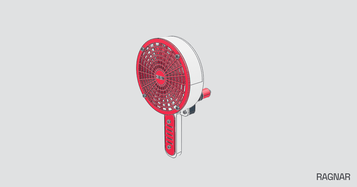 Hand-cranked cooling fan