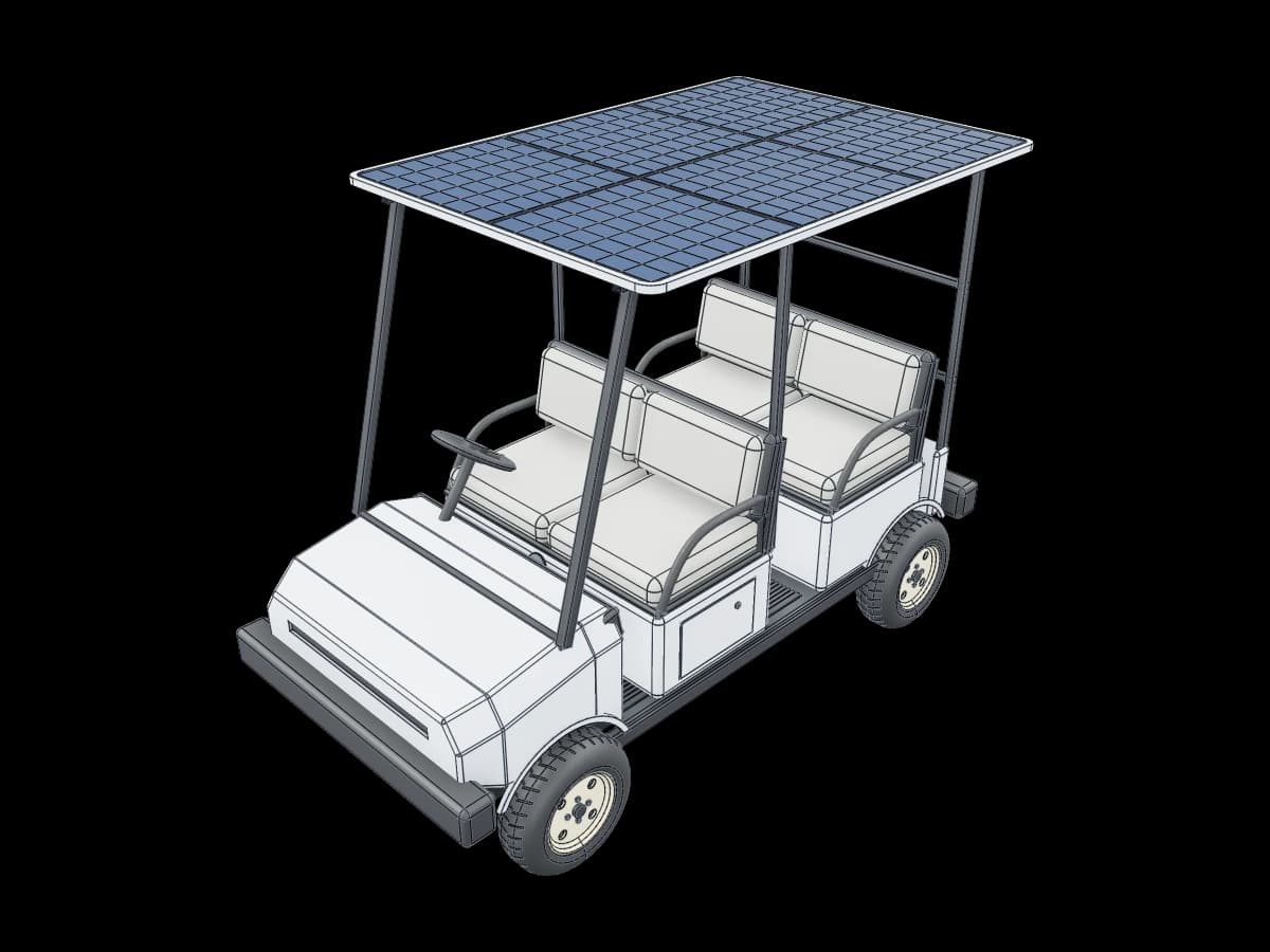 Four-Seat Solar Electric Cart