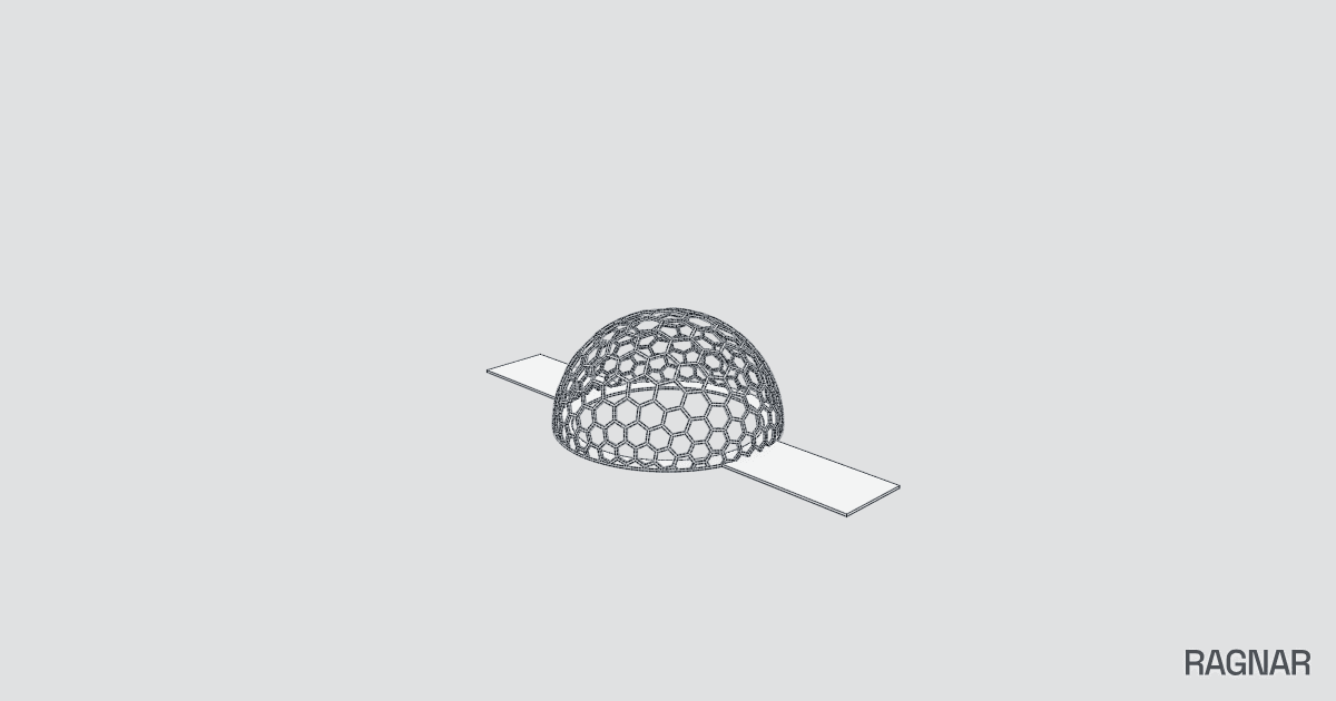 Honeycomb Hemisphere Shell