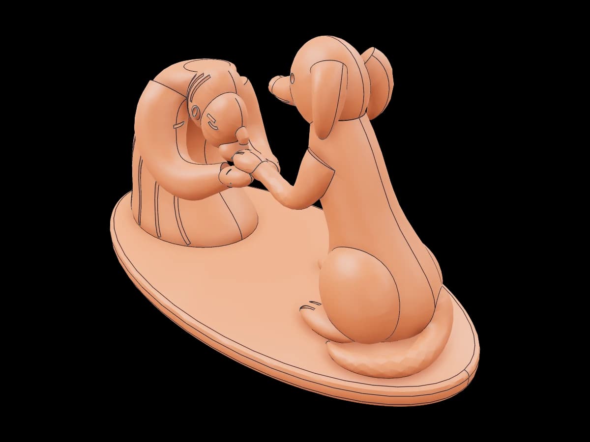 Majnun and the Dog Statue