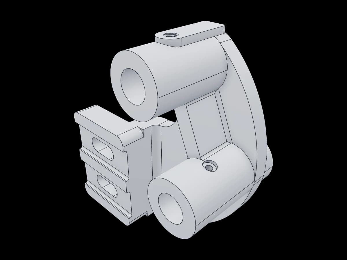 Offset Dual-Bore Bracket