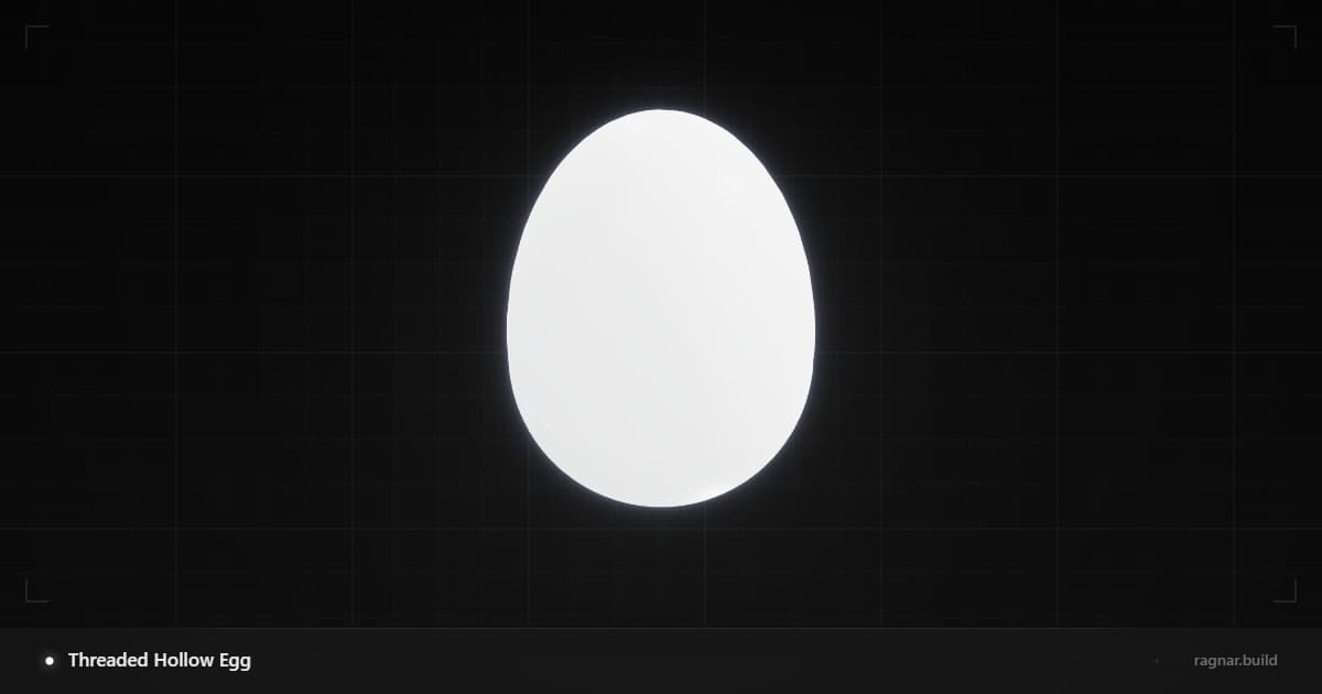 Threaded Hollow Egg