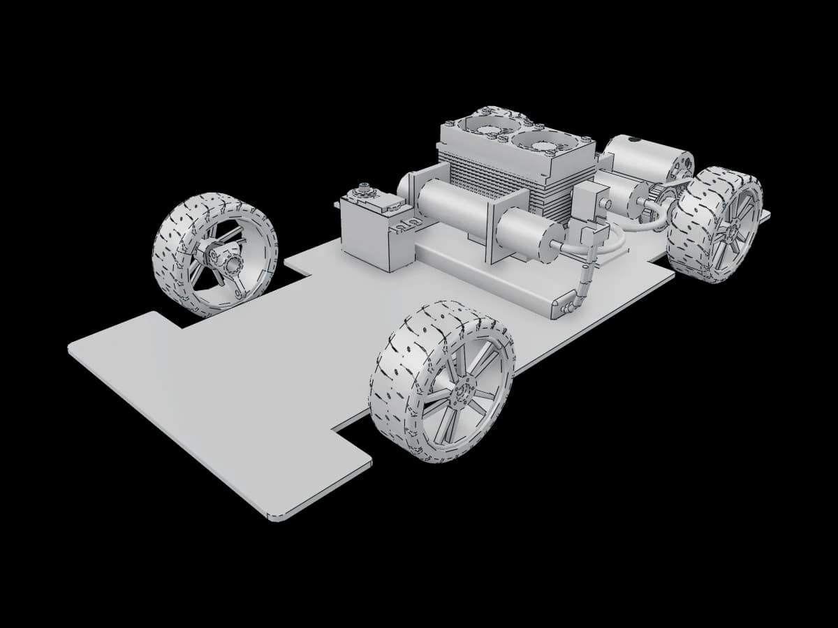 RC Car Chassis Assembly