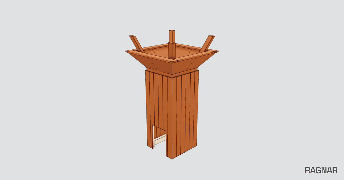 Rainwater collection frame