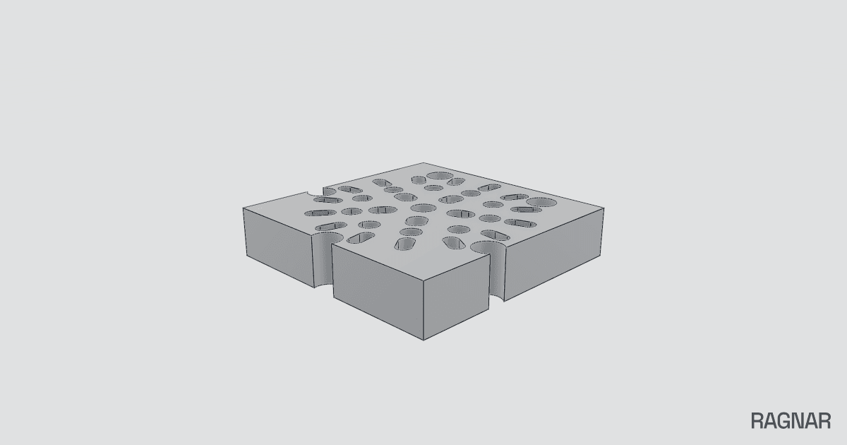 Symmetric lattice plate