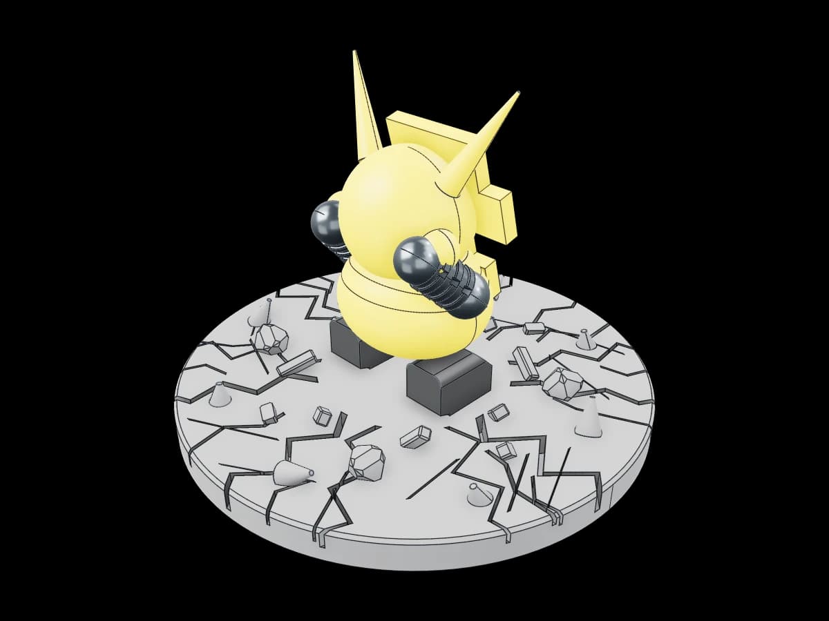Pikachu on Cracked Base