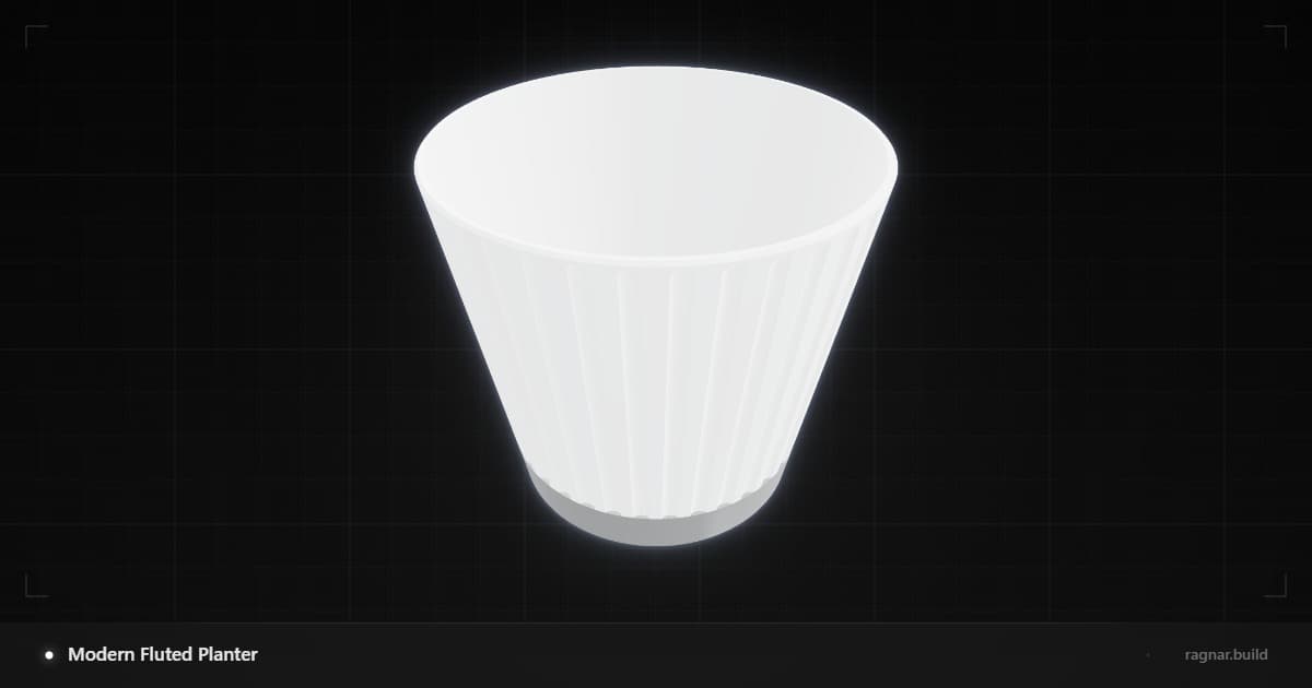 Modern Fluted Planter
