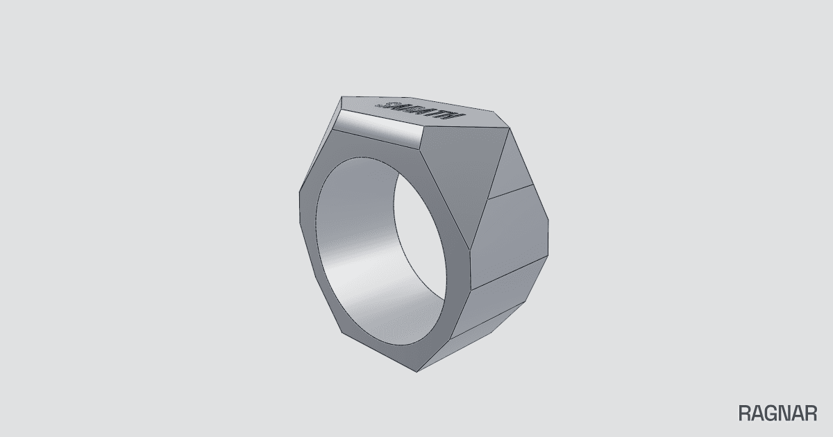 Geometric Signet Ring
