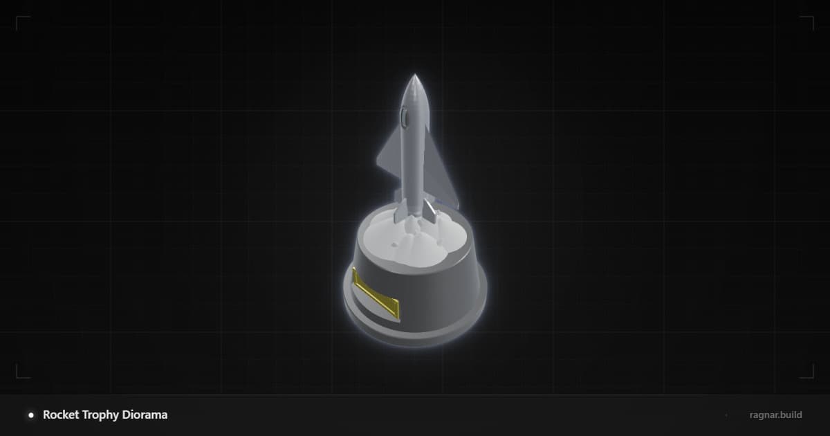 Rocket Trophy Diorama