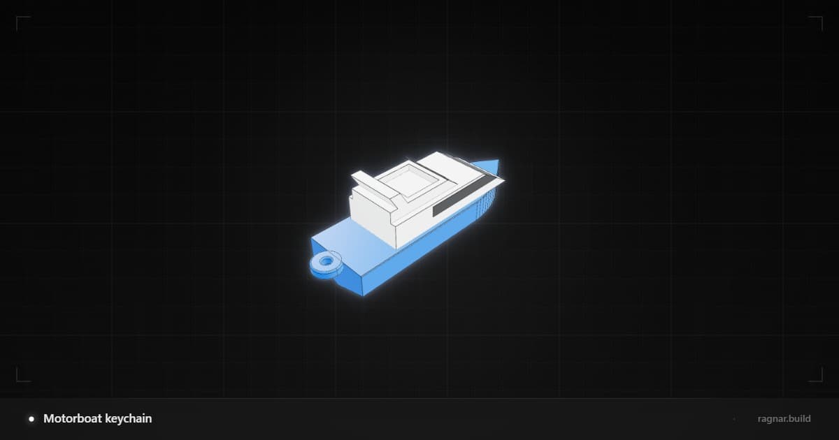 Boat hull keychain