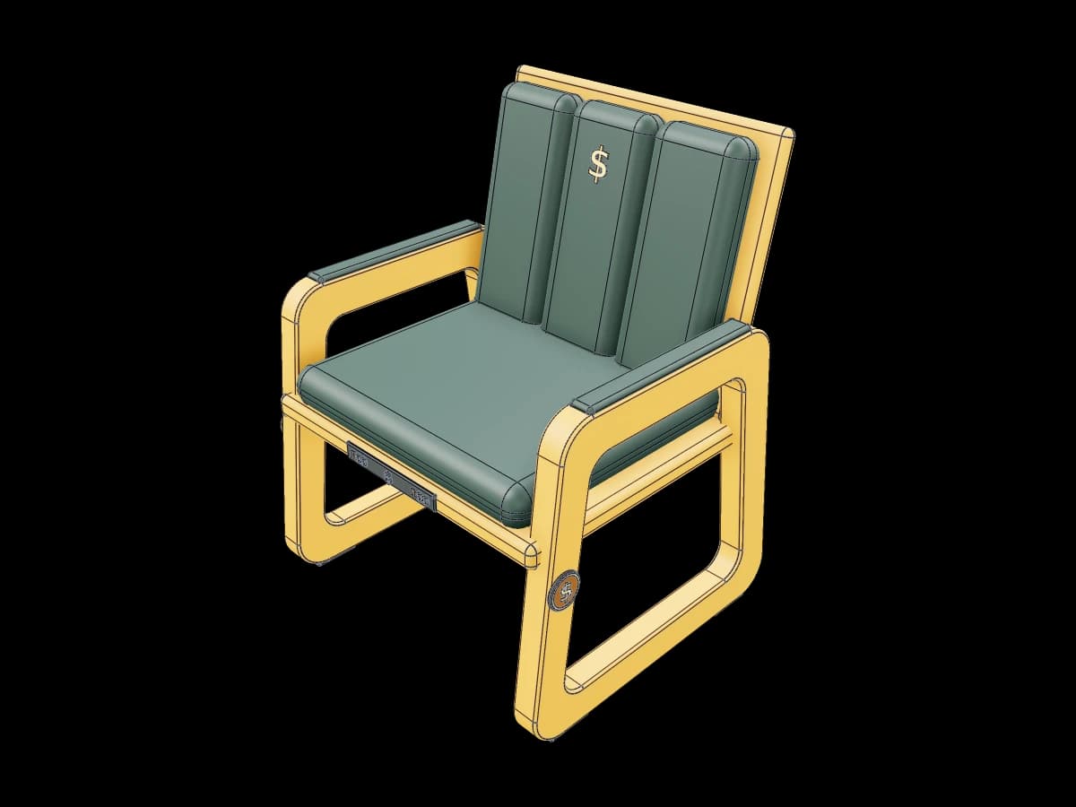 Golden Money Chair