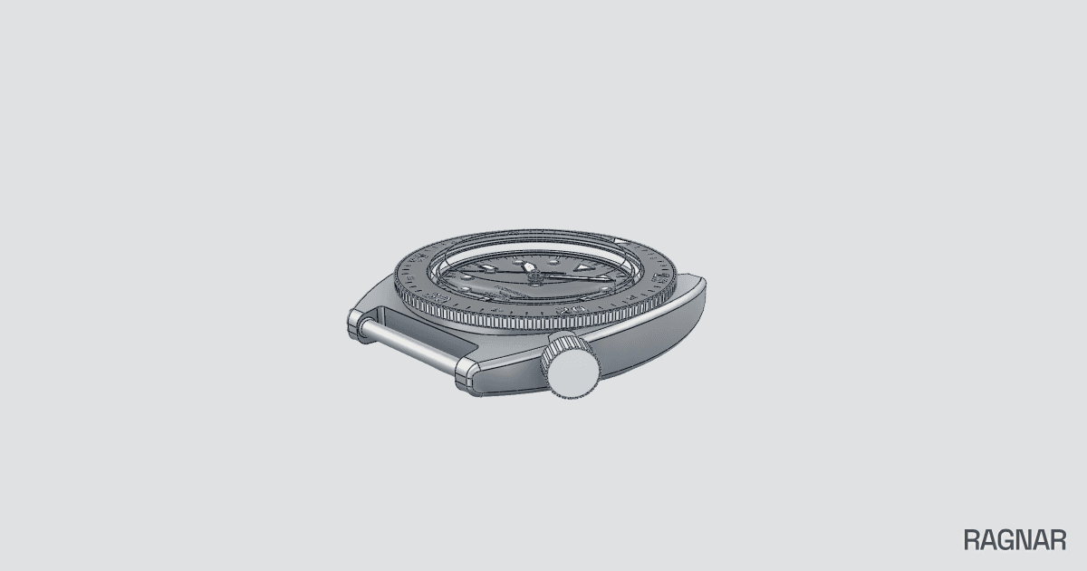 Custom wristwatch case