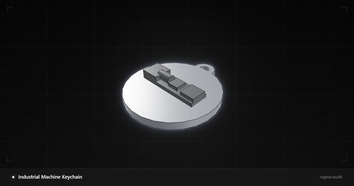 Industrial Lathe Keychain
