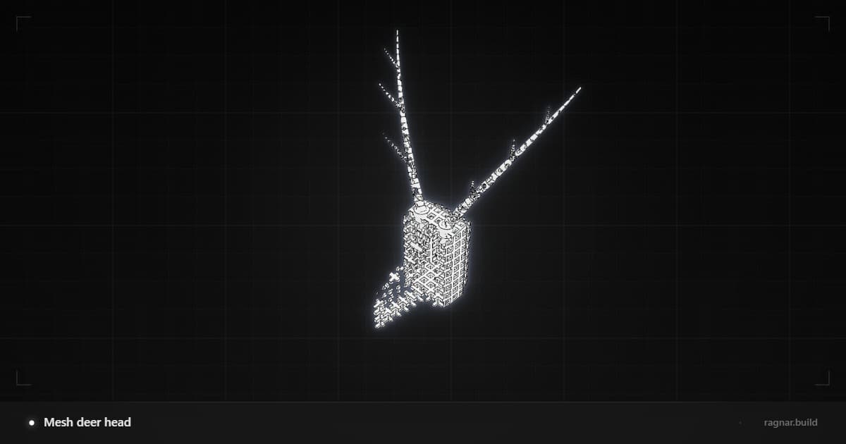 Lattice Deer Skull