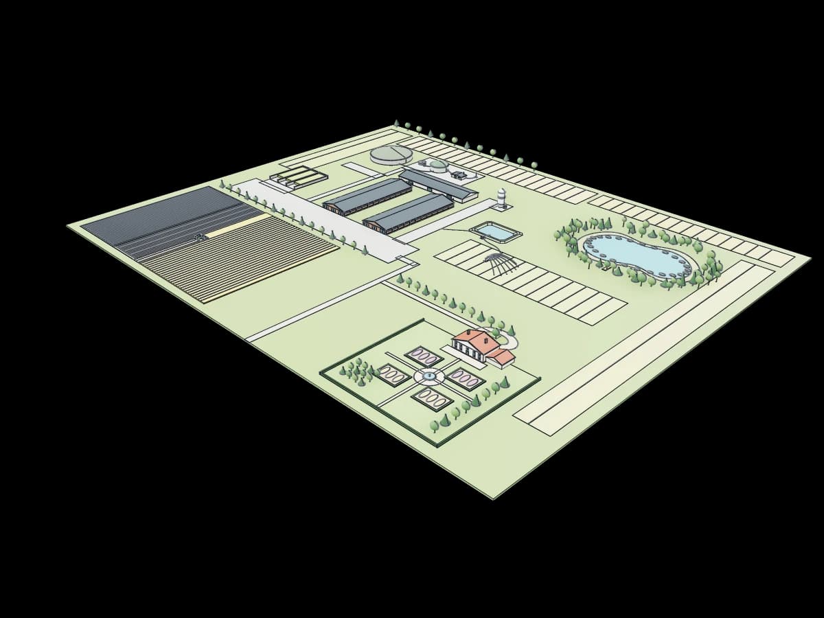 Large Dairy Farm